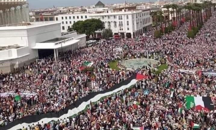 المغاربة في طليعة داعمي فلسطين