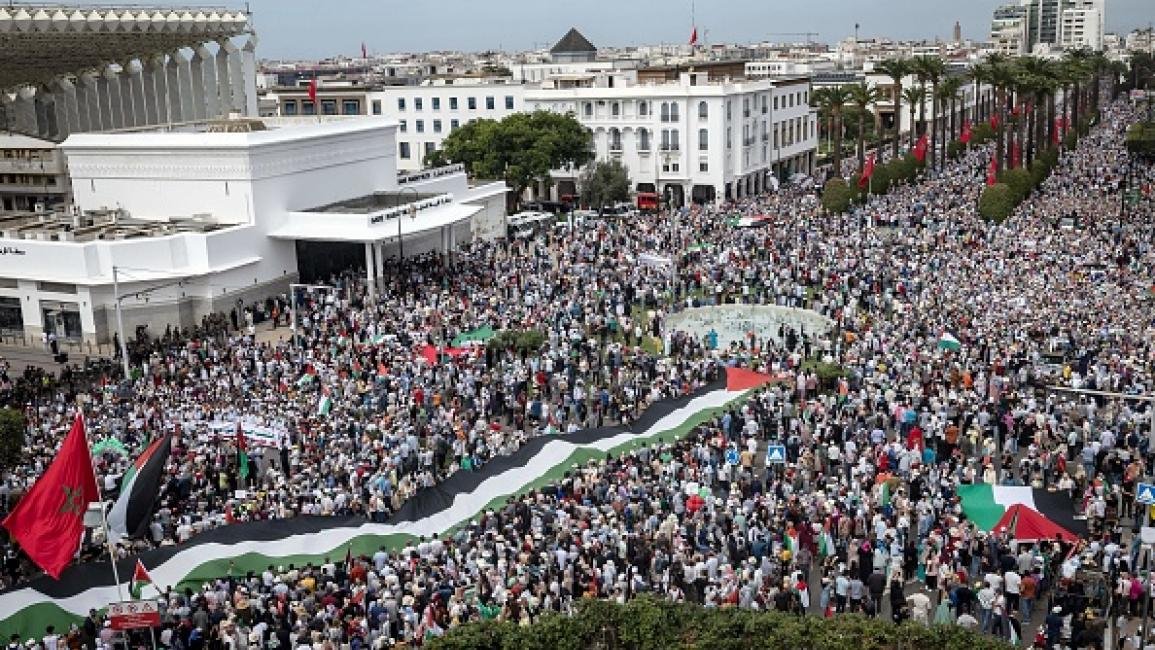 مسيرة شعبيى أخرى بالرباط من أجل غزة